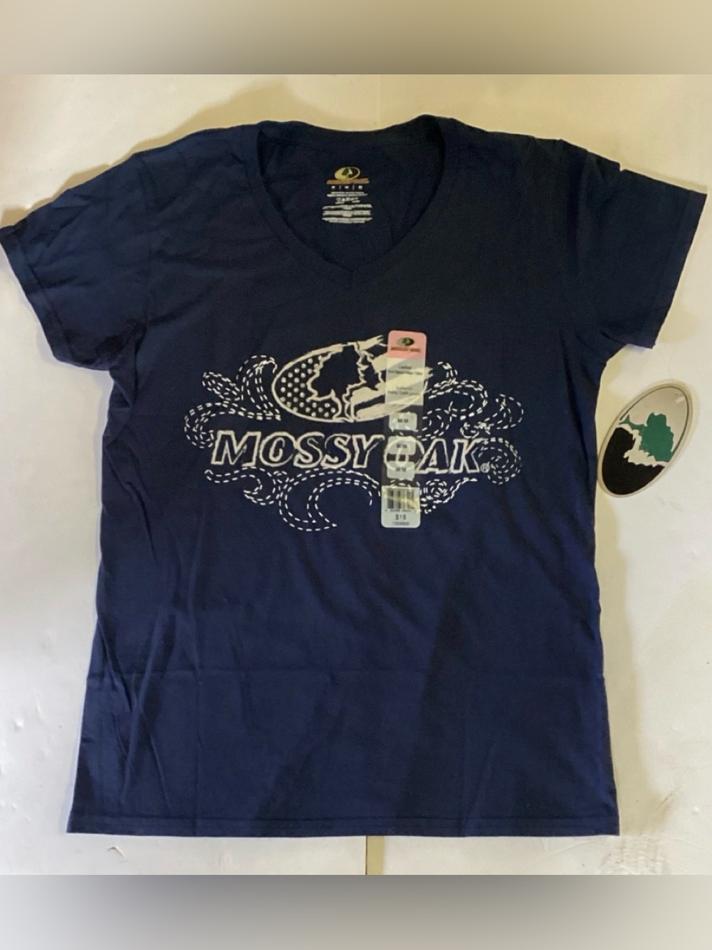 Mossy Oak Dark Blue V-Neck Tee